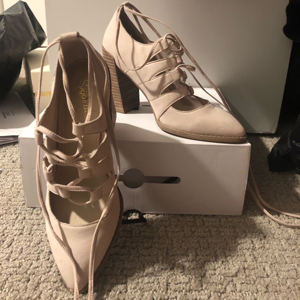 Lace up heels